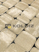  Тротуарная плитка Koldiz Старый город 50 мм Оникс Песочный: внешний вид