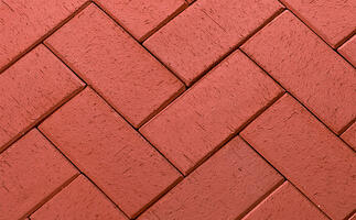  Тротуарная клинкерная брусчатка ЛСР Лондон 200х100х50 мм, красный: внешний вид