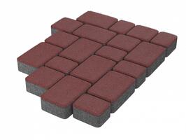 Тротуарная плитка Сиян Старый город П23-6 60 мм Красный: внешний вид